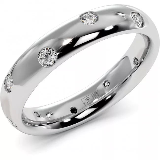 0.3 CTW Lab Diamond Wedding Band "Etoile"