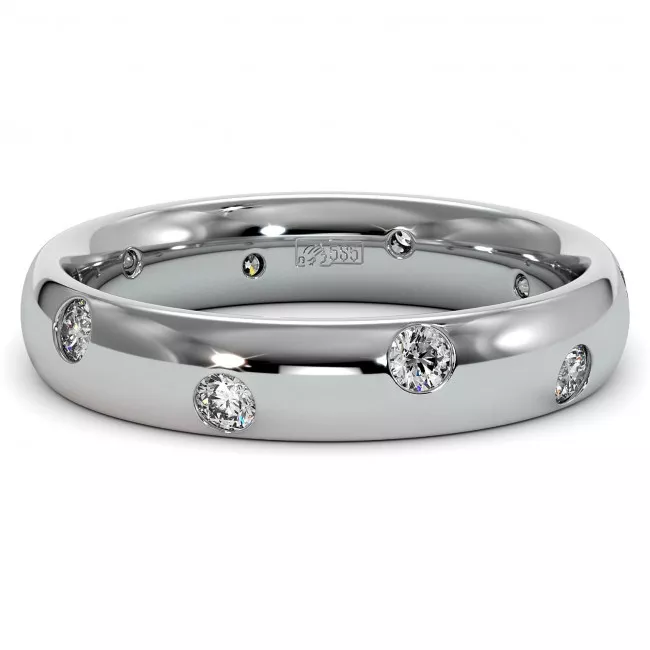 0.3 CTW Lab Diamond Wedding Band "Etoile"