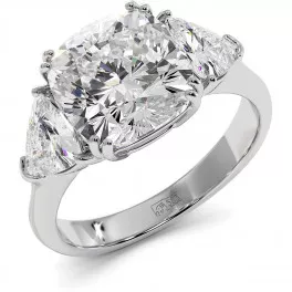 5.5 CTW Cushion Cut Lab Diamond Engagement Ring "Mila"