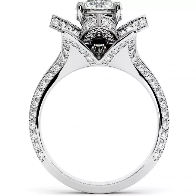 3 CTW Lab Diamond Engagement Ring "Lotus"