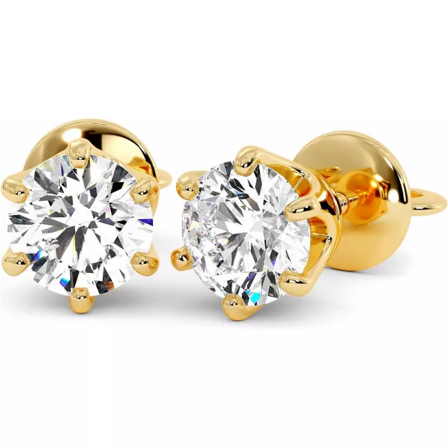 3 CTW Lab Diamond Stud Earrings "Tiffy"