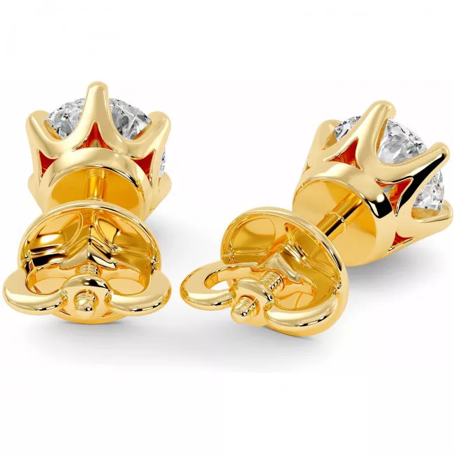 3 CTW Lab Diamond Stud Earrings "Tiffy"