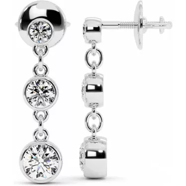 1.7 CTW Lab Diamond Dangle Earrings "Bonny"