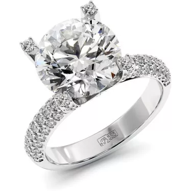 3.6 CTW Lab Diamond Pave Engagement Ring "Albertha"