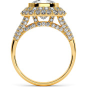 2.8 CTW Cushion Cut Diamond Engagement Ring "Sharon" thumbnail