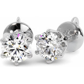 2 CTW Lab Diamond Stud Earrings "Tiffy" thumbnail
