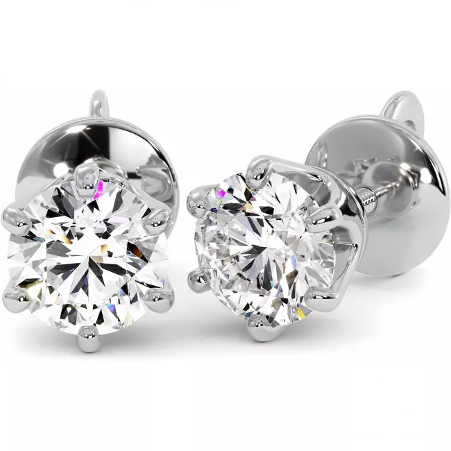 2 CTW Lab Diamond Stud Earrings "Tiffy"