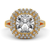 2.8 CTW Cushion Cut Diamond Engagement Ring "Sharon" thumbnail