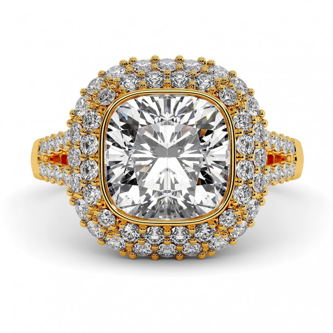 2.8 CTW Cushion Cut Diamond Engagement Ring "Sharon"
