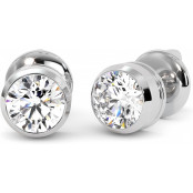 1 CTW Lab Diamond Stud Earrings "Winter" thumbnail