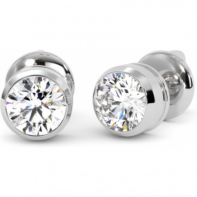1 CTW Lab Diamond Stud Earrings "Winter"