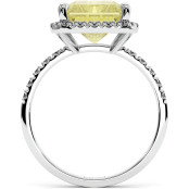 5 CTW Fancy Yellow Radiant Diamond Engagement Ring "Bertha" thumbnail