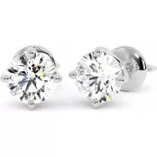 3 CTW Lab Diamond Stud Earrings "Kayla" thumbnail