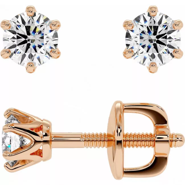 0.5 CTW Lab Diamond Stud Earrings "Tiffy"
