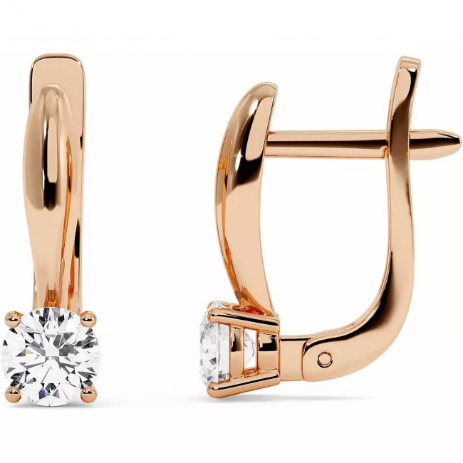 1 CTW Lab Diamond Leverback Earrings "Morgan"