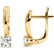 1 CTW Lab Diamond Leverback Earrings "Morgan" thumbnail