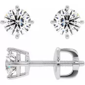 1 CTW Lab Diamond Stud Earrings "Madison" thumbnail