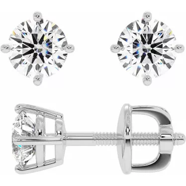 1 CTW Lab Diamond Stud Earrings "Madison"