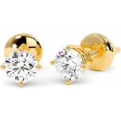 1 CTW Lab Diamond Stud Earrings "Madison" thumbnail
