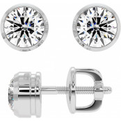 1 CTW Lab Diamond Stud Earrings "Winter" thumbnail