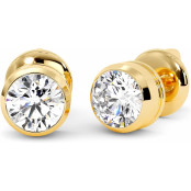 1 CTW Lab Diamond Stud Earrings "Winter" thumbnail