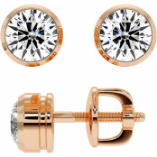 1 CTW Lab Diamond Stud Earrings "Winter" thumbnail