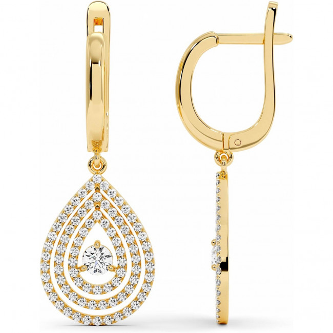 1.3 CTW Lab Diamond Drop Earrings "Denise"