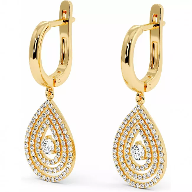 1.3 CTW Lab Diamond Drop Earrings "Denise"