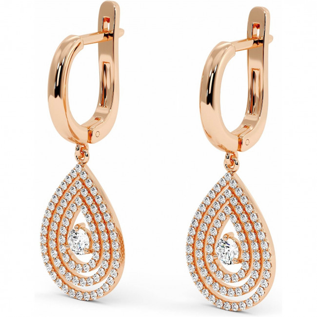 1.3 CTW Lab Diamond Drop Earrings "Denise"