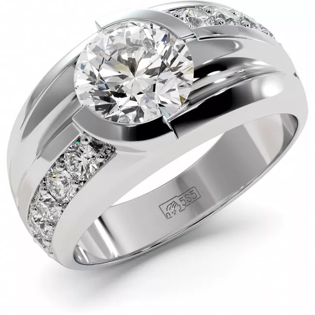 3.6 CTW Mens Lab Diamond Ring "Arthur"