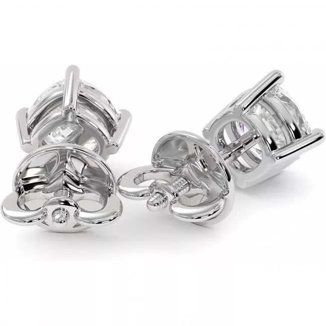 2.2 CTW Cushion Cut Lab Diamond Stud Earrings "Lois"