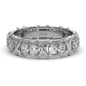 1 CTW Lab Diamond Wedding Band "Sixteen" thumbnail