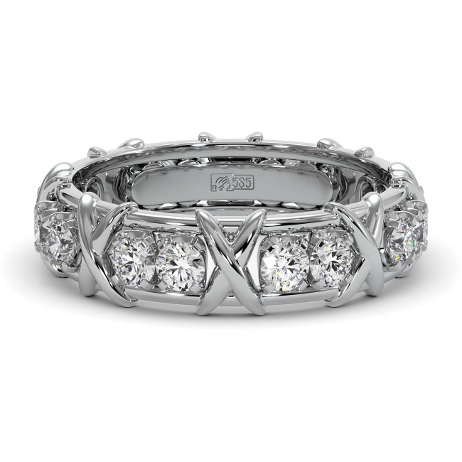 1 CTW Lab Diamond Wedding Band "Sixteen"