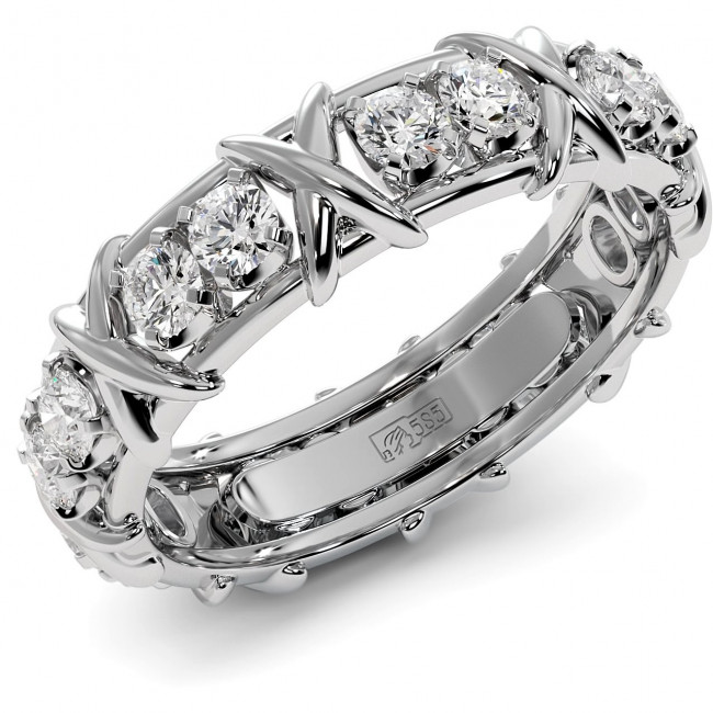 1 CTW Lab Diamond Wedding Band "Sixteen"