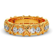 1 CTW Lab Diamond Wedding Band "Sixteen" thumbnail