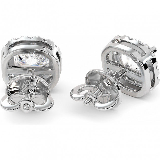 2.5 CTW Cushion Cut Lab Diamond Stud Earrings "Carol"