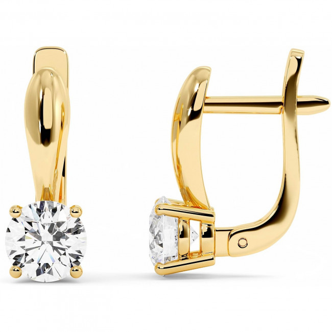 2 CTW Lab Diamond Leverback Drop Earrings "Morgan"