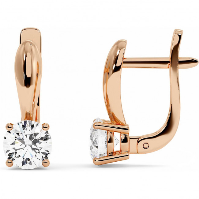 2 CTW Lab Diamond Leverback Drop Earrings "Morgan"