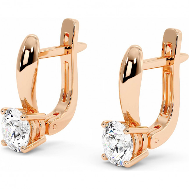 2 CTW Lab Diamond Leverback Drop Earrings "Morgan"