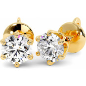 2 CTW Lab Diamond Stud Earrings "Tiffy" thumbnail