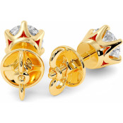 2 CTW Lab Diamond Stud Earrings "Tiffy" thumbnail