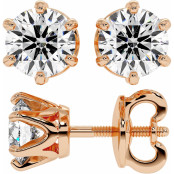 2 CTW Lab Diamond Stud Earrings "Tiffy" thumbnail