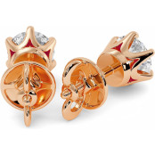 2 CTW Lab Diamond Stud Earrings "Tiffy" thumbnail