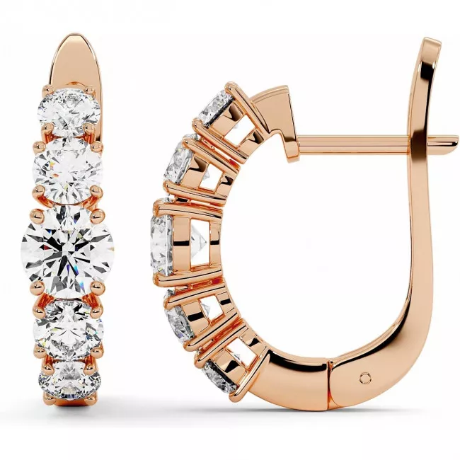 2.6 CTW Lab Diamond Leverback Earrings "Erika"
