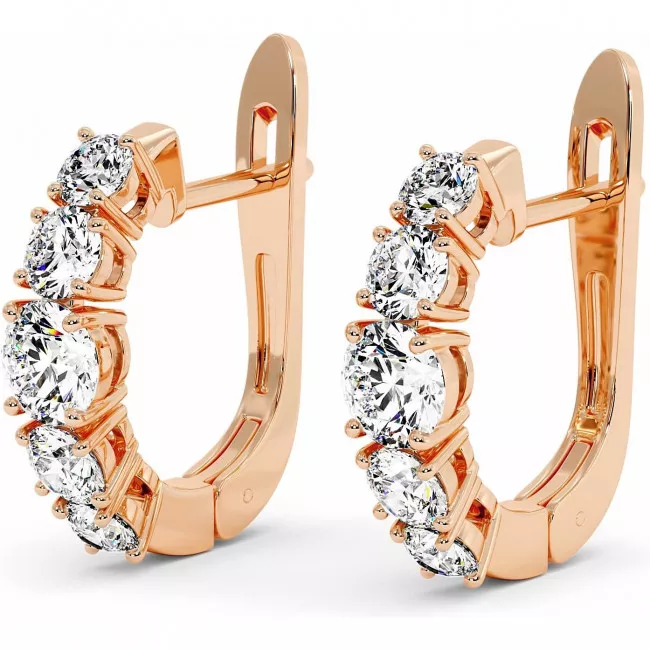 2.6 CTW Lab Diamond Leverback Earrings "Erika"