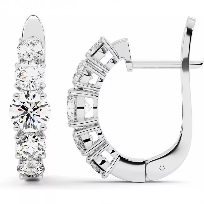 2.6 CTW Lab Diamond Leverback Earrings "Erika"