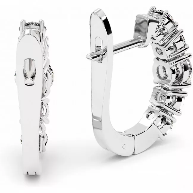 2.6 CTW Lab Diamond Leverback Earrings "Erika"