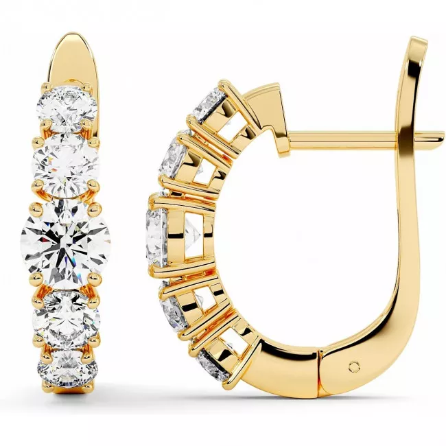 2.6 CTW Lab Diamond Leverback Earrings "Erika"