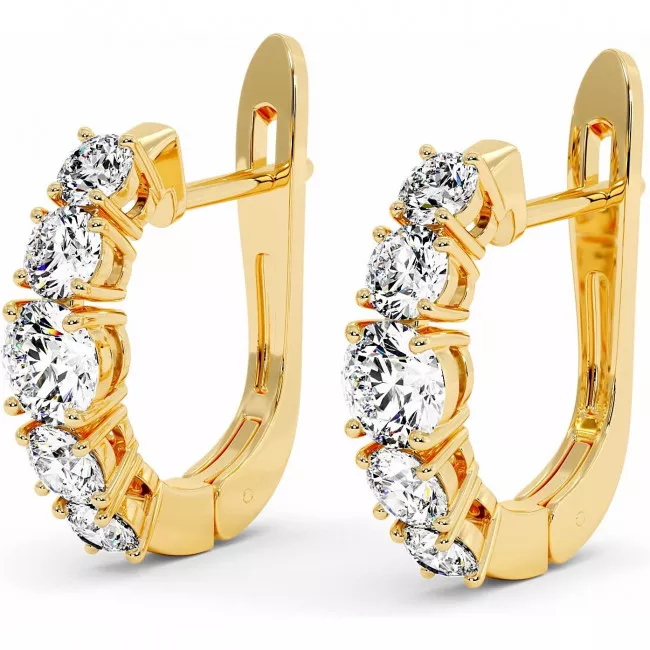 2.6 CTW Lab Diamond Leverback Earrings "Erika"