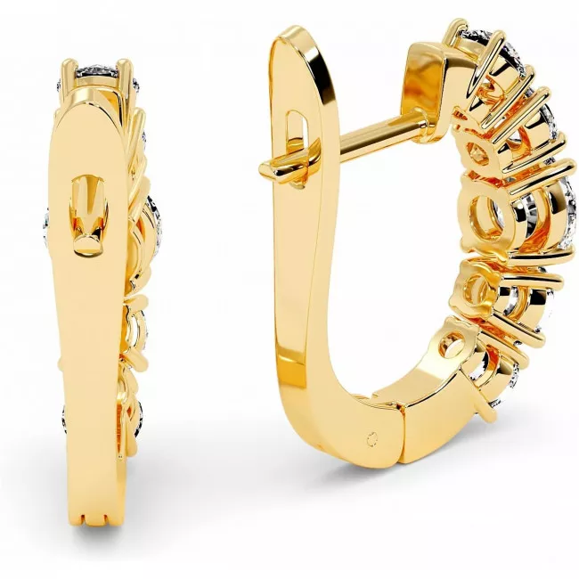 2.6 CTW Lab Diamond Leverback Earrings "Erika"